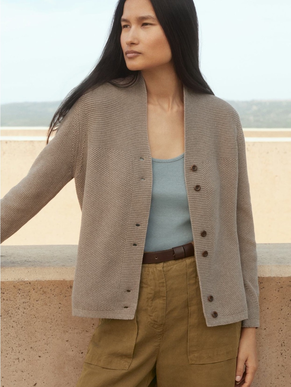 POETRY‎ Button-Front 100% Organic Cotton Cardigan